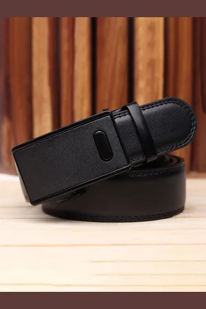 Winsome Deal Men Textured Slider Buckle Closure Formal Belt