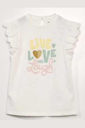 KIABI Girls Typography Printed T-shirt