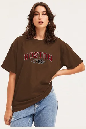 clafoutis Women Typography Printed Extended Sleeves T-shirt