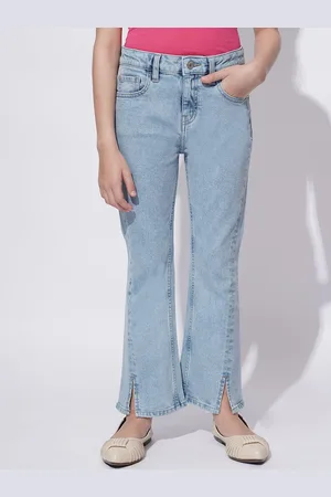 VERO MODA Girls Bootcut High-Rise Stretchable Jeans