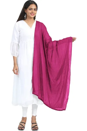 Miraan Cotton Dupatta with PomPom Border