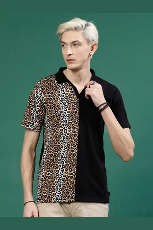 Rigo Printed Polo Collar Cotton T-shirt