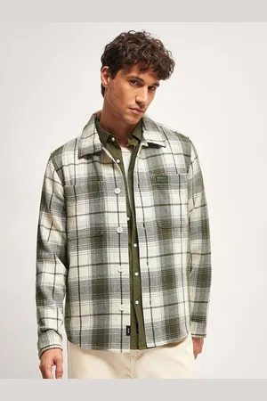 The Bear House Men Tartan Checks Regular Fit Casual Overshirt