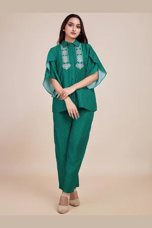 HERE&NOW Striped Three Quarter Sleeve Top & Trouser Co-Ords
