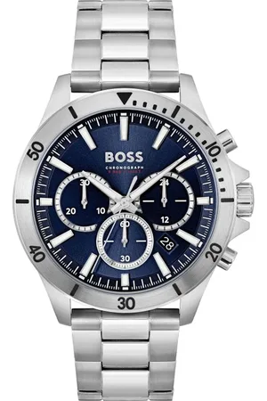 HUGO BOSS Men Brass Dial & Bracelet Style Straps Analogue Chronograph Watch 1514069