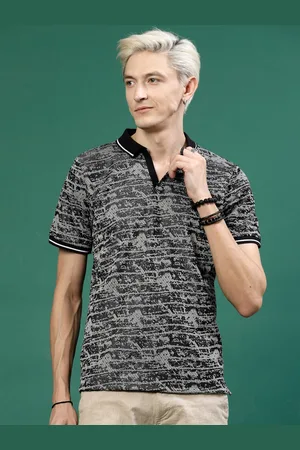 Rigo Printed Polo Collar Cotton T-shirt