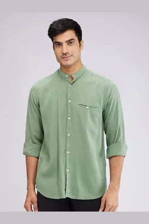 ColorPlus Men Solid Tailored Fit Opaque Casual Shirt
