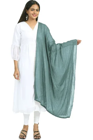 Miraan Cotton Dupatta with PomPom Border