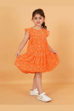 Creative Floral Print Flutter Sleeve Georgette A-Line Dress