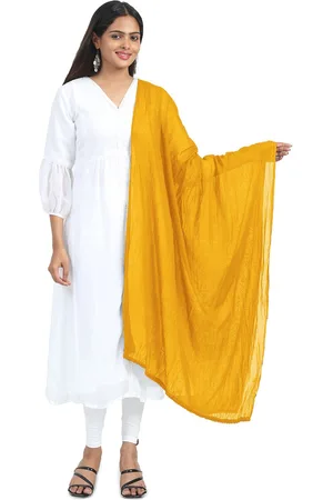 Miraan Cotton Dupatta with PomPom Border