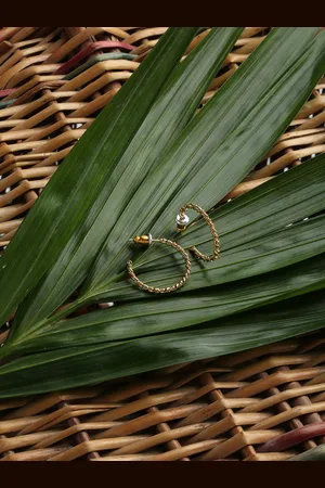 Accessorize London Set of 2 14K Gold Plated Z Grecian Heart Rings