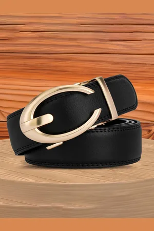 Winsome Deal Men Textured Slider Buckle Closure Formal Belt