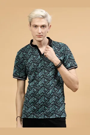 Rigo Printed Polo Collar Cotton T-shirt