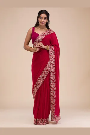 Koskii Embellished Embroidered Pure Georgette Saree