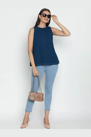 DRAAX Fashions Women Solid Round Neck Top
