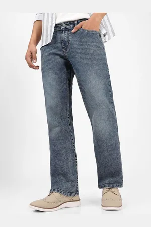 URBANO Men Bootcut Low Distress Light Fade Stretchable Jeans