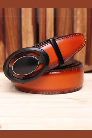 Winsome Deal Men Solid Slider Buckle Closure Formal Belt
