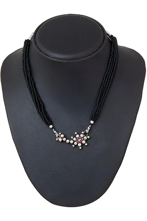Shivansh Women Silver-Plated Mangalsutra Thushi Necklace