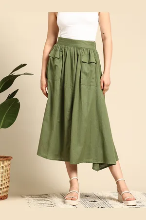 Mast & Harbour Pure Cotton A-Line Skirt