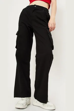 Max Collection Women Mid-Rise Cotton Cargos Trousers