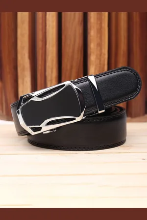 Winsome Deal Men Textured Slider Buckle Closure Formal Belt