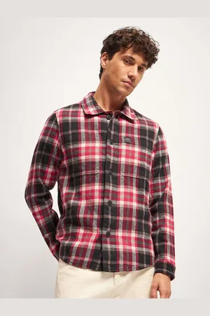 The Bear House Men Tartan Checks Regular Fit Casual Overshirt