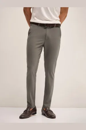 The Bear House Men Mid-Rise Slim Fit Formal Trousers