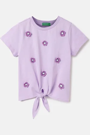 Benetton Embellished Cotton Top
