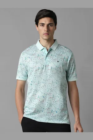 Louis Philippe Louis Philippe Jeans Men Polo Collar Printed Slim Fit Cotton T-shirt