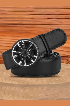 Winsome Deal Men Textured Slider Buckle Closure Casual Belt