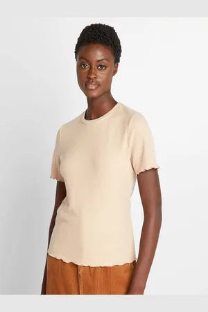 KIABI Women Regular Short Sleeves Round neck Raw Edge T-shirt
