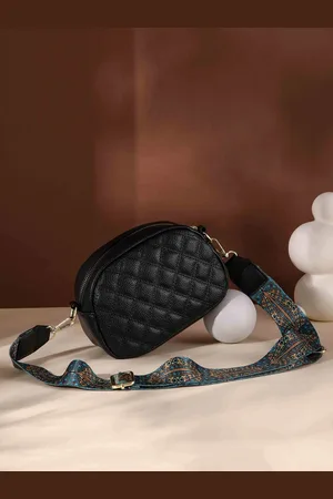 Diva Dale PU Structured Sling Bag with Quilted