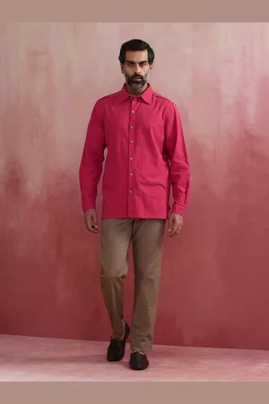 trueBrowns Men Solid Cotton Shirt