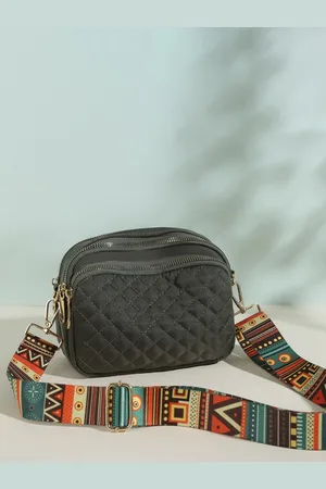 Diva Dale Embellished Structured Sling Bag with Quilted