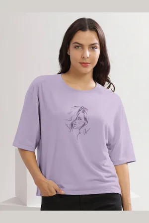 HELLCAT Women Graphic Printed Round Neck Cotton Oversized T-Shirt