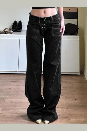 LULU & SKY Women Straight Fit Cotton Low-Rise Jeans