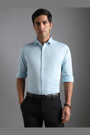 Bergamo Slim Fit Spread Collar Knitted Formal Pure Cotton Shirt