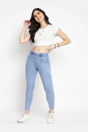 TALES & STORIES Women Skinny Fit Denim Weave Jeggings