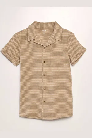 KIABI Boys Horizontal Stripes Cotton Casual Shirt
