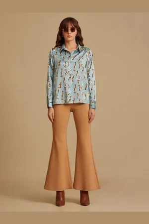 Kazo Women Opaque Printed Formal Shirt