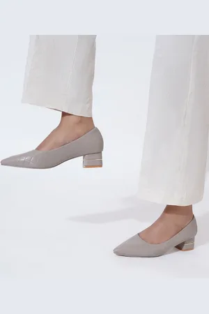 Sherrif Women PU Pointed Toe Block Pumps