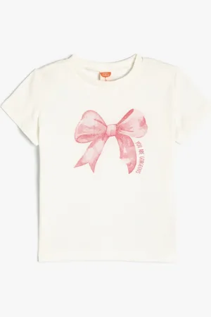 Koton Girls Typography Printed T-shirt
