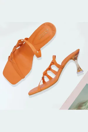 MEHNAM Women Open Toe Leather Block Sandals
