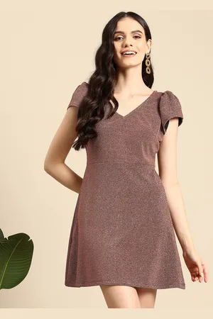 Mast & Harbour A-Line Shimmer Mini Dress