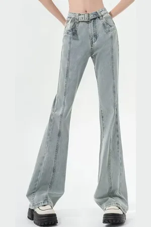 LULU & SKY Women Flared Heavy Fade Jeans