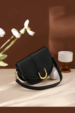Diva Dale PU Structured Handheld Bag With Detachable Sling Strap