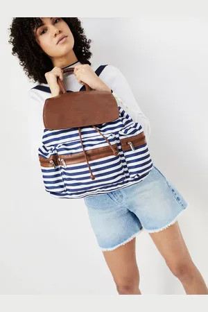 Max Collection Women Striped Backpack
