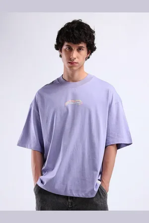 Flying Machine Men Printed Raw Edge T-shirt