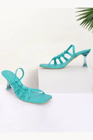 MEHNAM Women Open Toe Leather Block Sandals