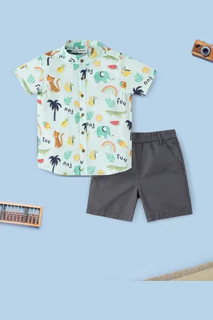 Nauti Nati Boys Printed Shirt with Shorts